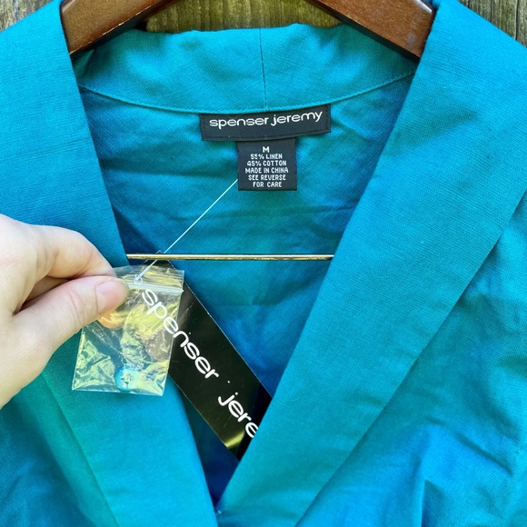 Spenser Jeremy Linen Blend Top Size M - Picture 5 of 6